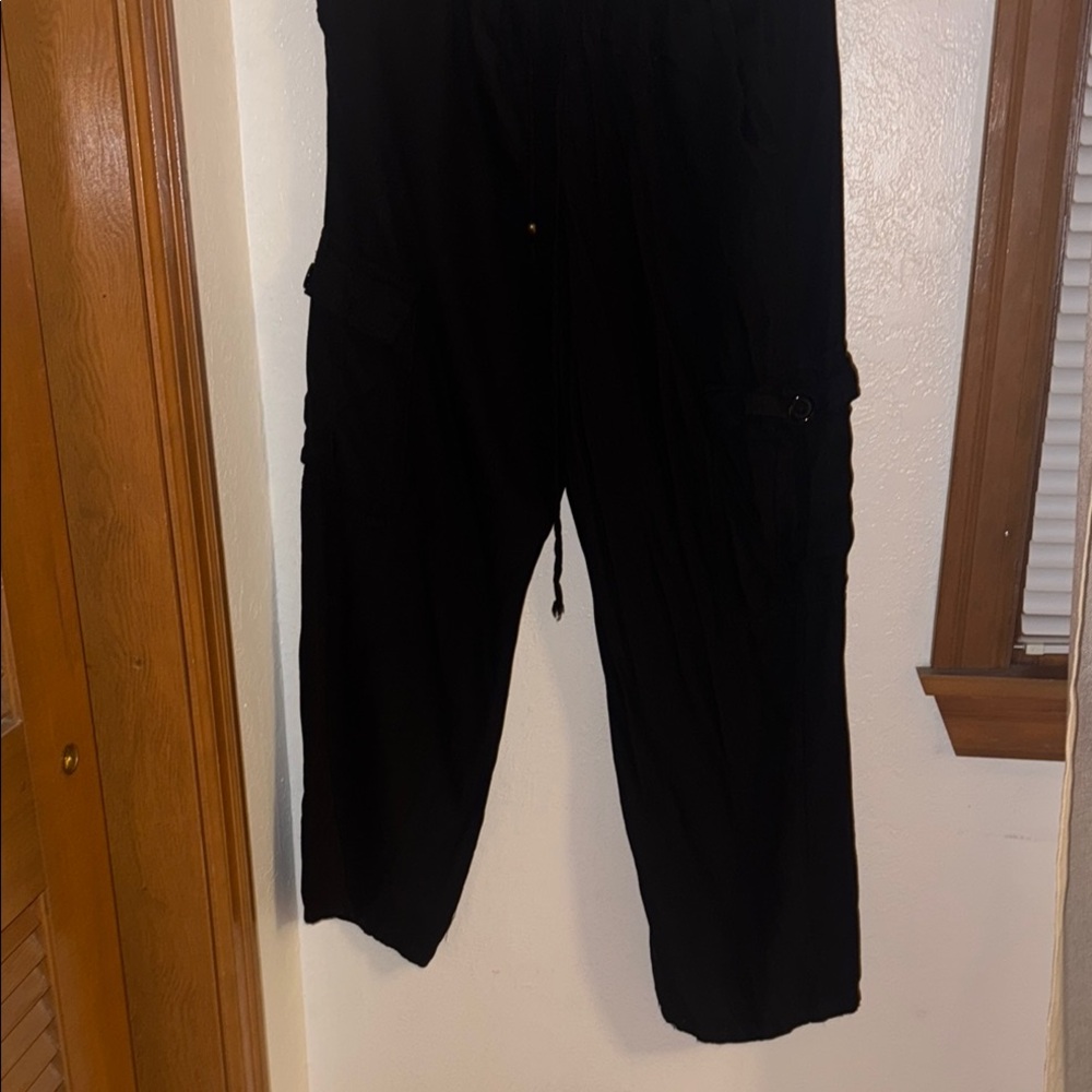 Stylish Black Drawstring Trousers